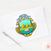 costa rica emblem vierkante sticker (Envelop)