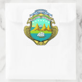 costa rica emblem vierkante sticker (Tas)
