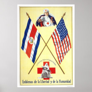 Costa Rica - Emblemen van vrijheid en menselijkhei Poster