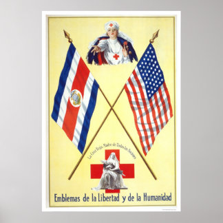 Costa Rica - Emblemen van vrijheid en menselijkhei Poster