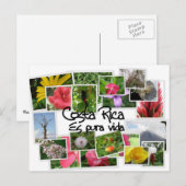 Costa Rica en Pura Vida. Briefkaart (Voorkant / Achterkant)