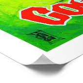 Costa Rica, exotische papegaai op het strand,  Poster (Hoek)