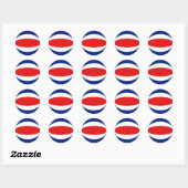 Costa Rica Fisheye Vlag Sticker (Vel)