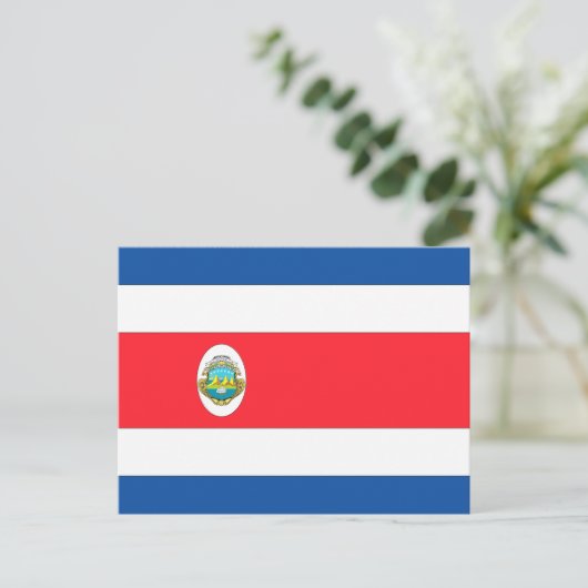 Costa Rica Flag Briefkaart (Staand voorkant)