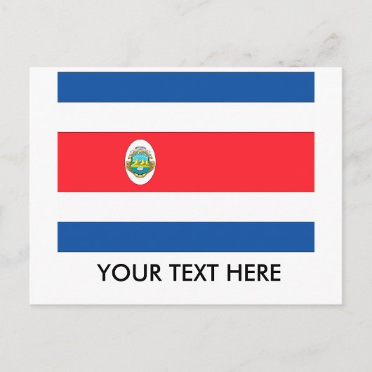 Costa Rica Flag Briefkaart (Voorkant)