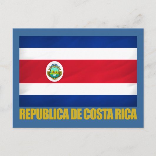 Costa Rica Flag Briefkaart (Voorkant)