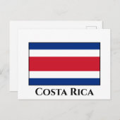 Costa Rica Flag Briefkaart (Voorkant / Achterkant)