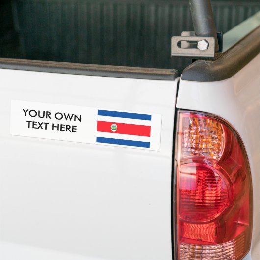 Costa Rica Flag Bumpersticker (Op Truck)
