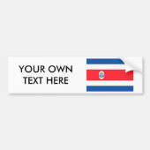 Costa Rica Flag Bumpersticker (Voorkant)