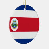 Costa Rica flag Ceramic Ornament (Rechts)