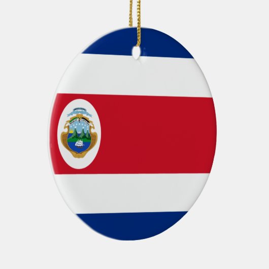 Costa Rica flag Ceramic Ornament (Rechts)