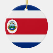 Costa Rica flag Ceramic Ornament (Voorkant)