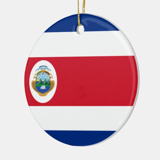 Costa Rica flag Ceramic Ornament (Links)