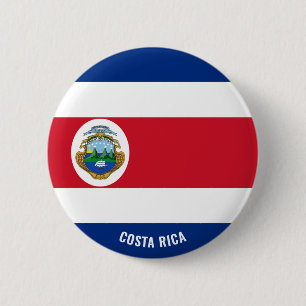 Costa Rica Flag Charming Patriotic Ronde Button 5,7 Cm