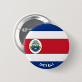 Costa Rica Flag Charming Patriotic Ronde Button 5,7 Cm (Voorkant /achterkant)