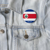 Costa Rica Flag Charming Patriotic Ronde Button 5,7 Cm (In situ)