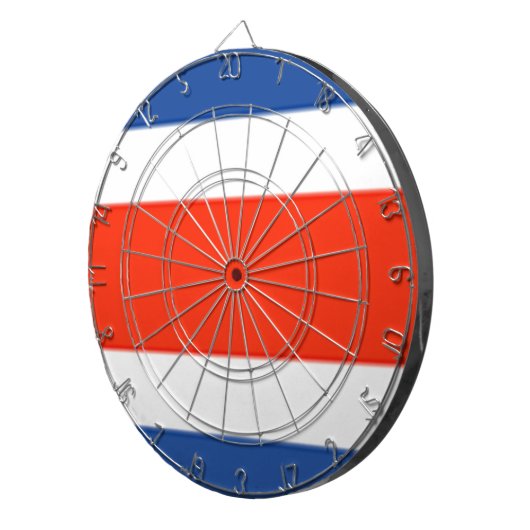 Costa Rica Flag Dartbord (Voorkant Rechts)