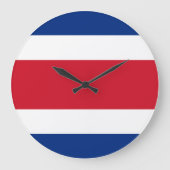 Costa Rica Flag Grote Klok (Voorkant)