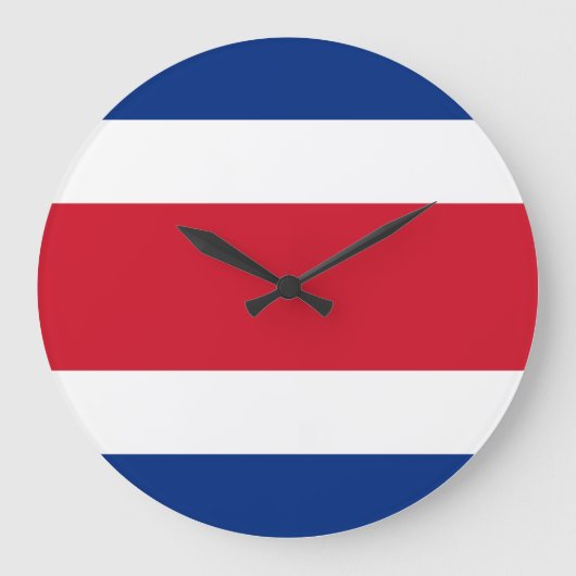Costa Rica Flag Grote Klok (Voorkant)