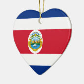 Costa Rica Flag Heart Keramisch Ornament (Links)