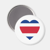 Costa Rica Flag Heart Magneet (Voorkant / Achterkant)