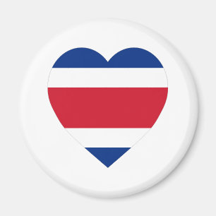 Costa Rica Flag Heart Magneet