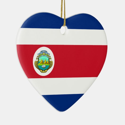 Costa Rica Flag Heart Ornament (Rechts)