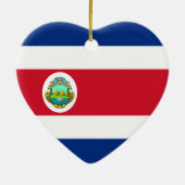 Costa Rica Flag Heart Ornament (Achterkant)