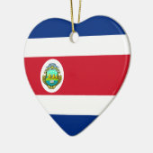 Costa Rica Flag Heart Ornament (Links)