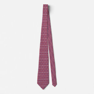 Costa Rica Flag Honeycomb Stropdas