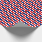 Costa Rica Flag Honeycomb Wrapping Paper Cadeaupapier (Hoek)