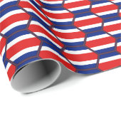 Costa Rica Flag Honeycomb Wrapping Paper Cadeaupapier (Rol Hoek)