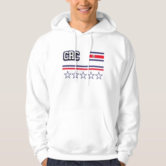 Costa Rica Flag Hoodie (Voorkant)