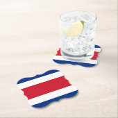 Costa Rica Flag Kartonnen Onderzetters (Insitu)