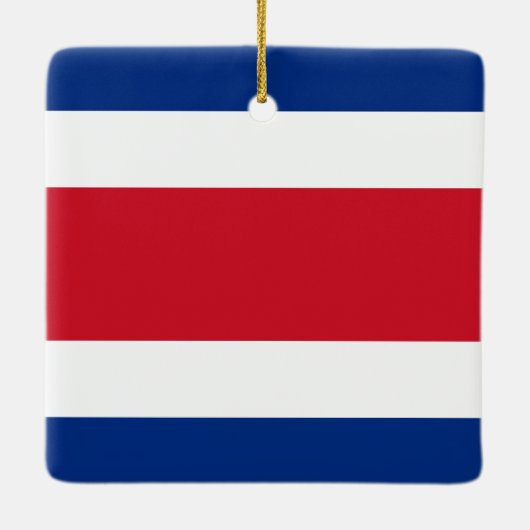 Costa Rica Flag Keramisch Ornament (Achterkant)