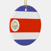 Costa Rica Flag Keramisch Ornament (Rechts)