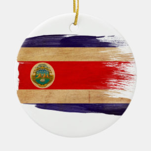 Costa Rica Flag Keramisch Ornament