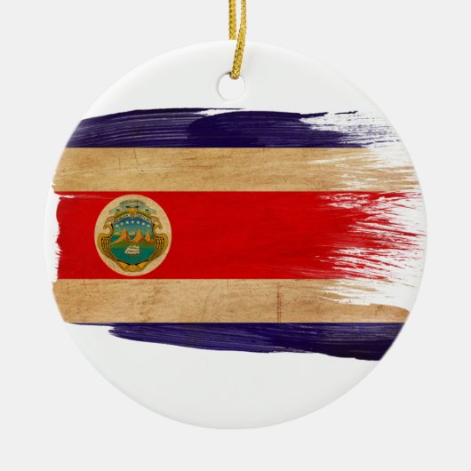 Costa Rica Flag Keramisch Ornament (Voorkant)