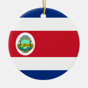 Costa Rica Flag Keramisch Ornament