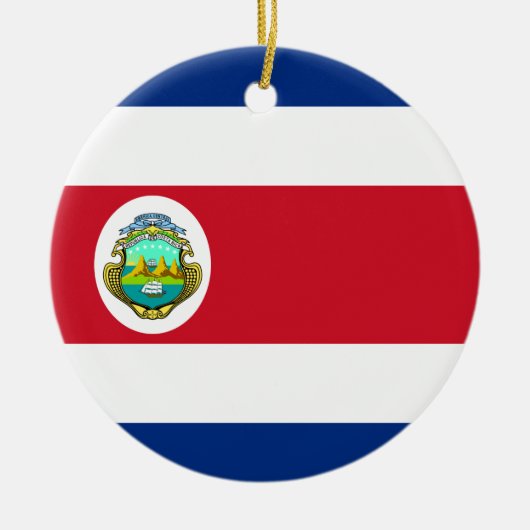Costa Rica Flag Keramisch Ornament (Voorkant)