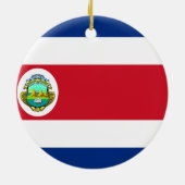 Costa Rica Flag Keramisch Ornament (Achterkant)