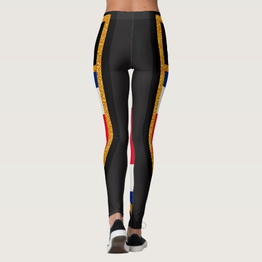 Costa Rica Flag Leggings (Achterkant)