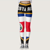 Costa Rica Flag Leggings (Voorkant)