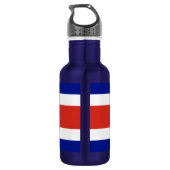 Costa Rica Flag Liberty Bottle Waterfles (Achterkant)