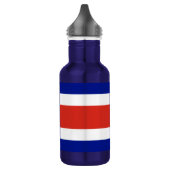 Costa Rica Flag Liberty Bottle Waterfles (Links)