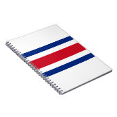 Costa Rica Flag Notitieboek (Rechterzijde)
