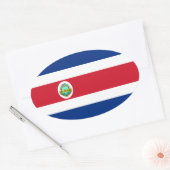 Costa Rica Flag Oval Sticker (Envelop)