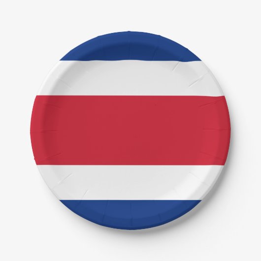 Costa Rica Flag Papieren Bordje (Voorkant)