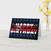 Costa Rica Flag Patriotic Birthday Kaart (Gele Bloem)