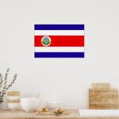 Costa Rica Flag Poster (Keuken)